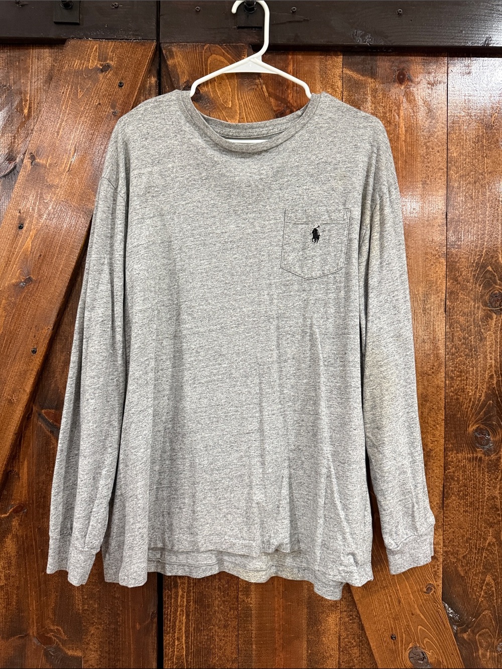 Polo by Ralph Lauren Heather Gray Long-Sleeve Pocket Tee